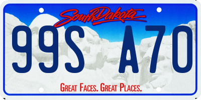 SD license plate 99SA70