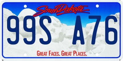 SD license plate 99SA76