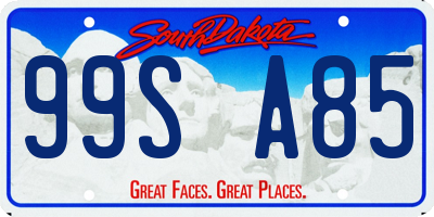 SD license plate 99SA85
