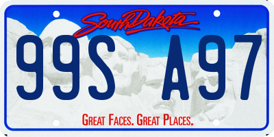 SD license plate 99SA97
