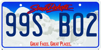 SD license plate 99SB02