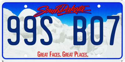 SD license plate 99SB07