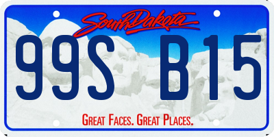 SD license plate 99SB15