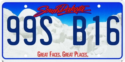 SD license plate 99SB16