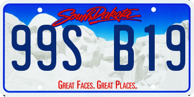 SD license plate 99SB19