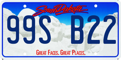 SD license plate 99SB22