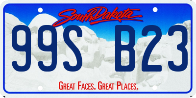 SD license plate 99SB23