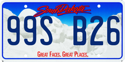 SD license plate 99SB26