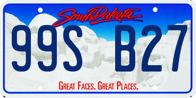 SD license plate 99SB27