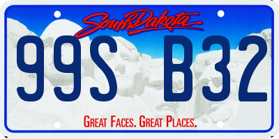 SD license plate 99SB32