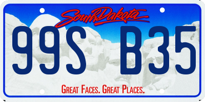 SD license plate 99SB35