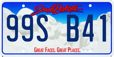 SD license plate 99SB41