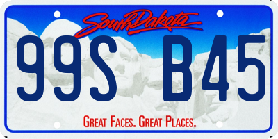 SD license plate 99SB45