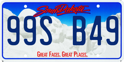 SD license plate 99SB49
