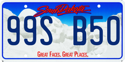 SD license plate 99SB50