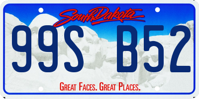 SD license plate 99SB52