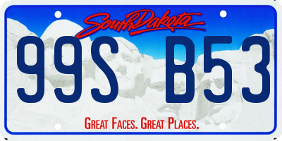 SD license plate 99SB53