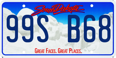 SD license plate 99SB68
