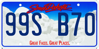 SD license plate 99SB70