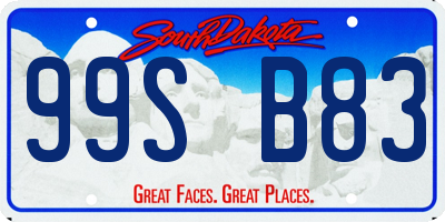SD license plate 99SB83