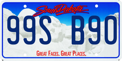 SD license plate 99SB90