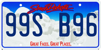 SD license plate 99SB96