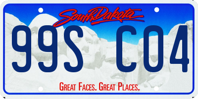 SD license plate 99SC04