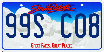SD license plate 99SC08