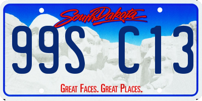 SD license plate 99SC13