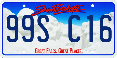 SD license plate 99SC16