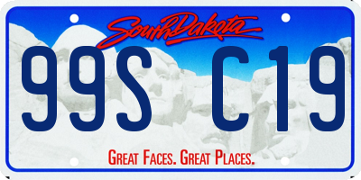 SD license plate 99SC19