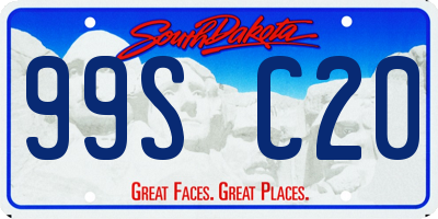 SD license plate 99SC20