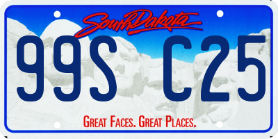 SD license plate 99SC25