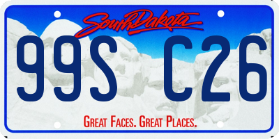 SD license plate 99SC26