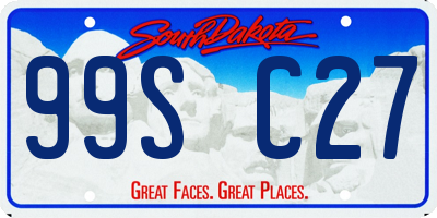 SD license plate 99SC27