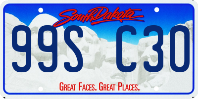 SD license plate 99SC30