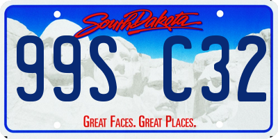 SD license plate 99SC32