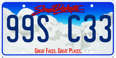 SD license plate 99SC33