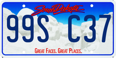 SD license plate 99SC37
