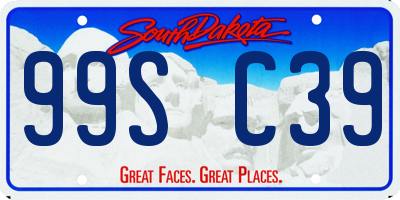 SD license plate 99SC39