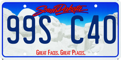 SD license plate 99SC40
