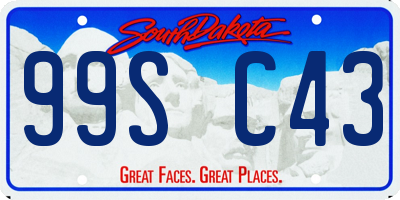 SD license plate 99SC43