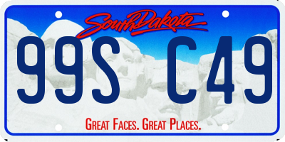 SD license plate 99SC49