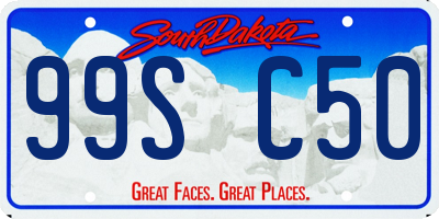 SD license plate 99SC50