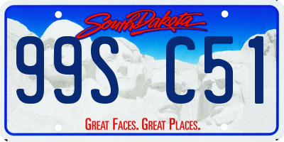 SD license plate 99SC51