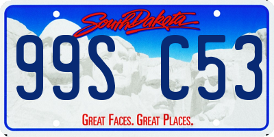 SD license plate 99SC53
