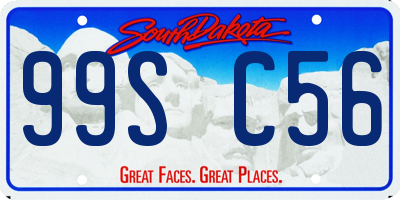 SD license plate 99SC56