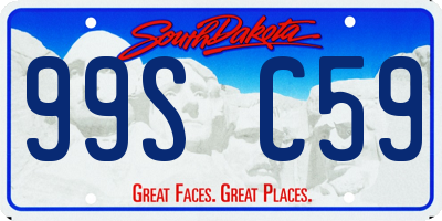 SD license plate 99SC59