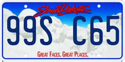 SD license plate 99SC65