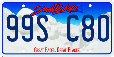 SD license plate 99SC80